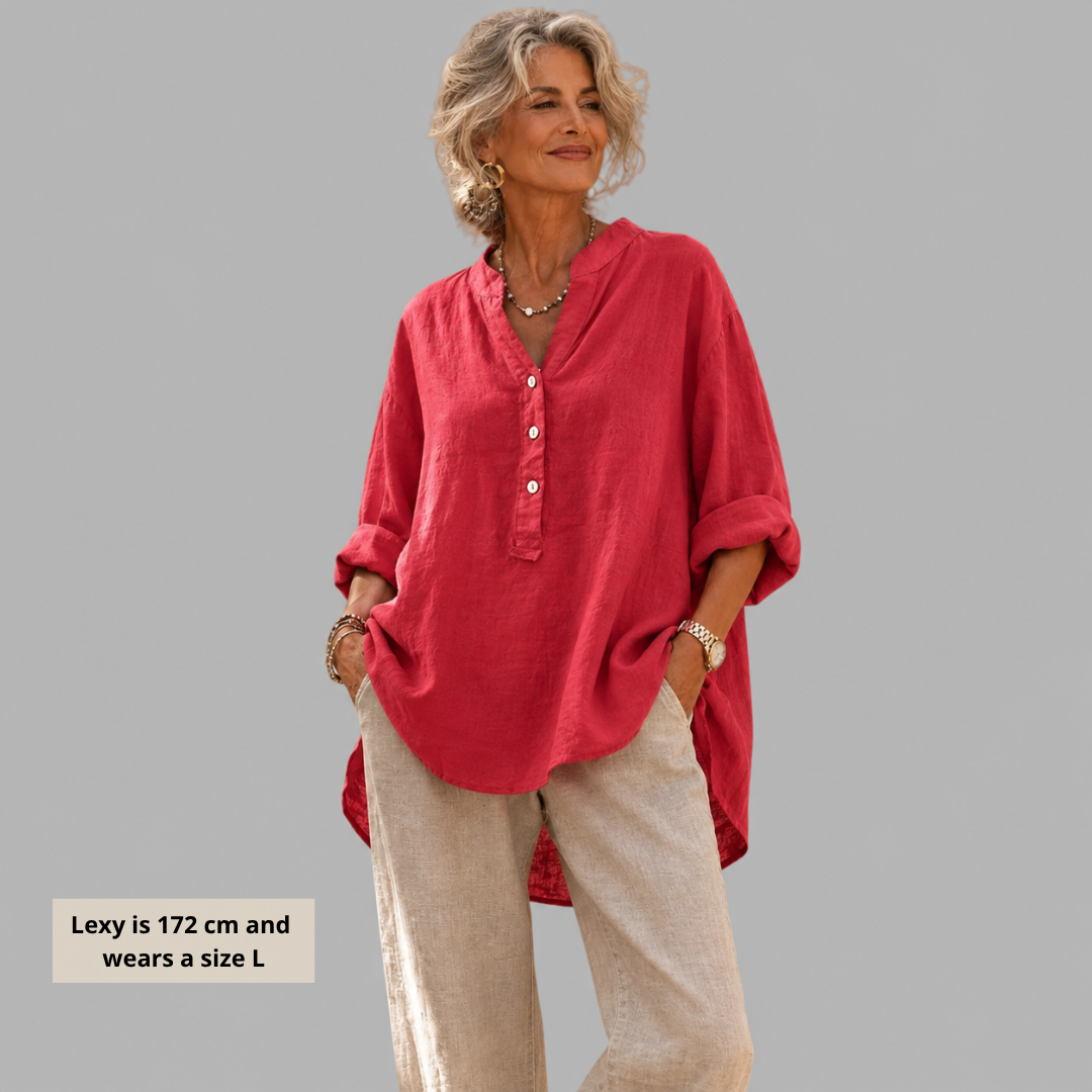 Orindelle™ | Elegant V-Neck Blouse