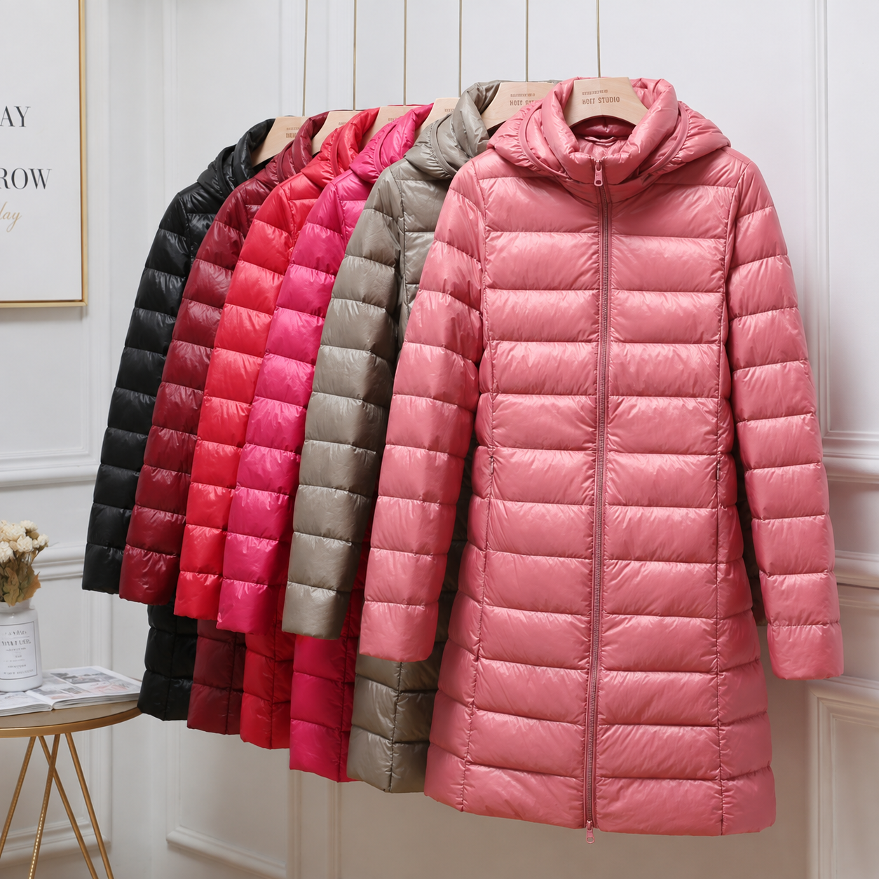 Ivona™ | Lightweight Long Hooded Puffer Jacket