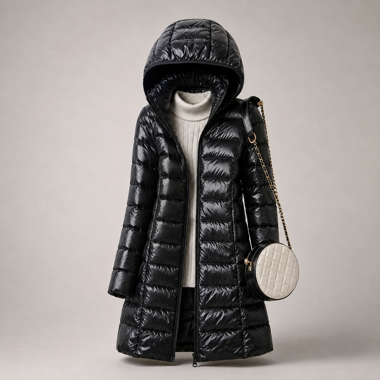 Ivona™ | Lightweight Long Hooded Puffer Jacket