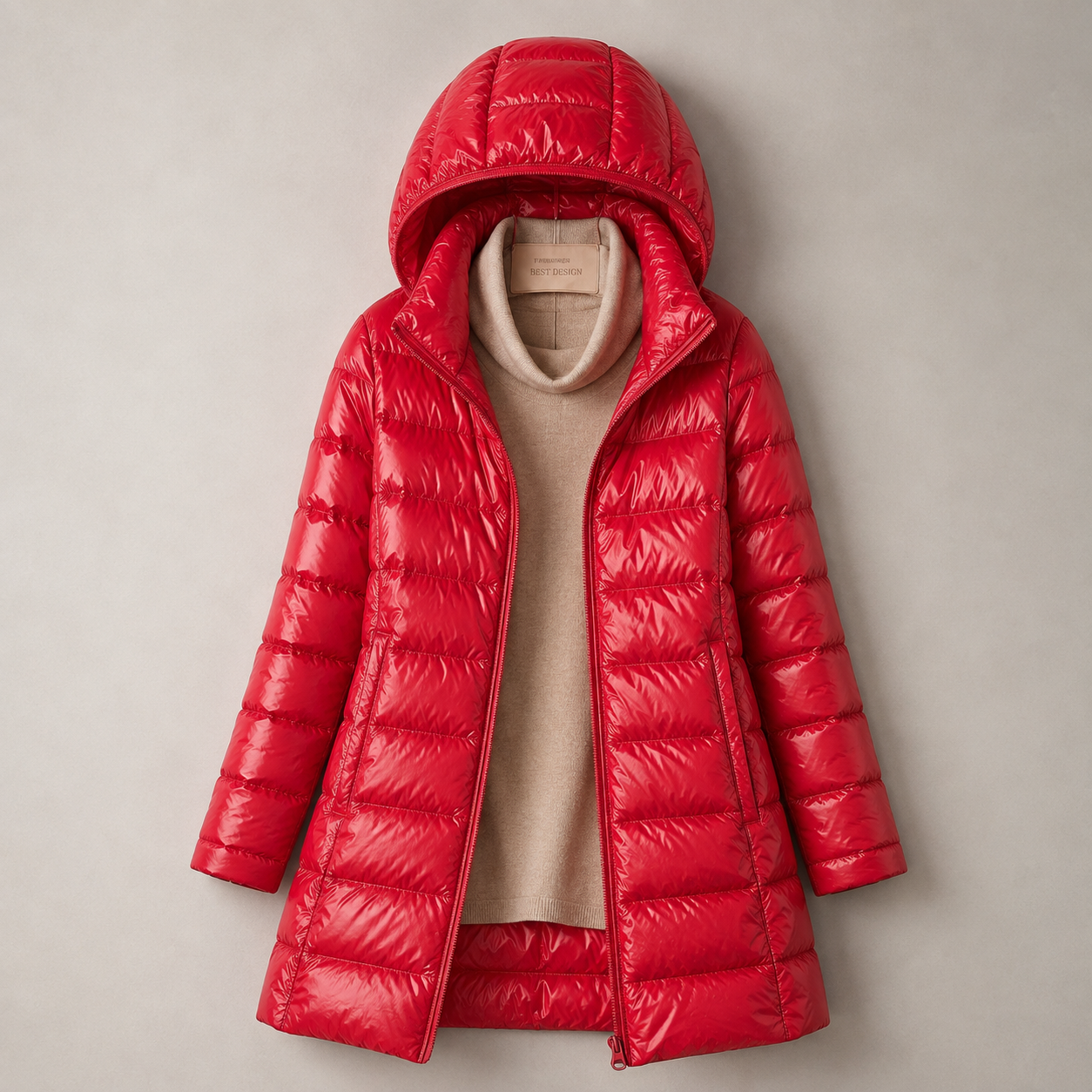 Ivona™ | Lightweight Long Hooded Puffer Jacket