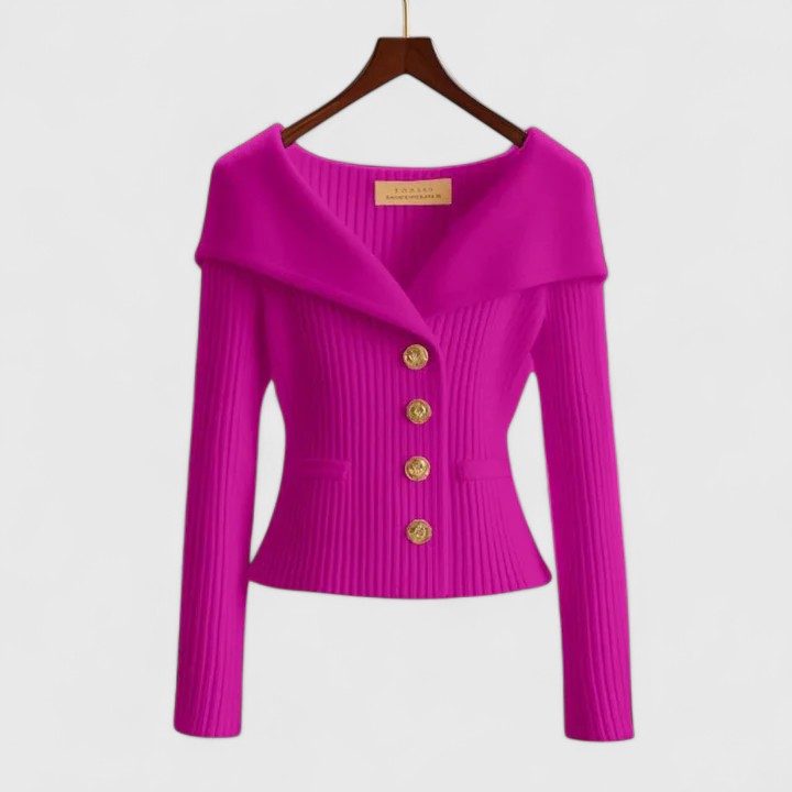 Annika™ | Off-Shoulder Button-Front Cardigan