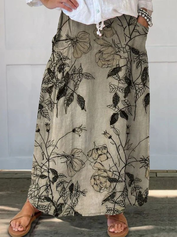 Varlene™ | Printed Midi Skirt
