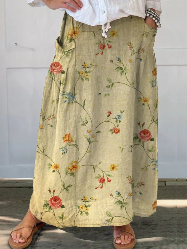 Evelise™ | Printed Midi Skirt