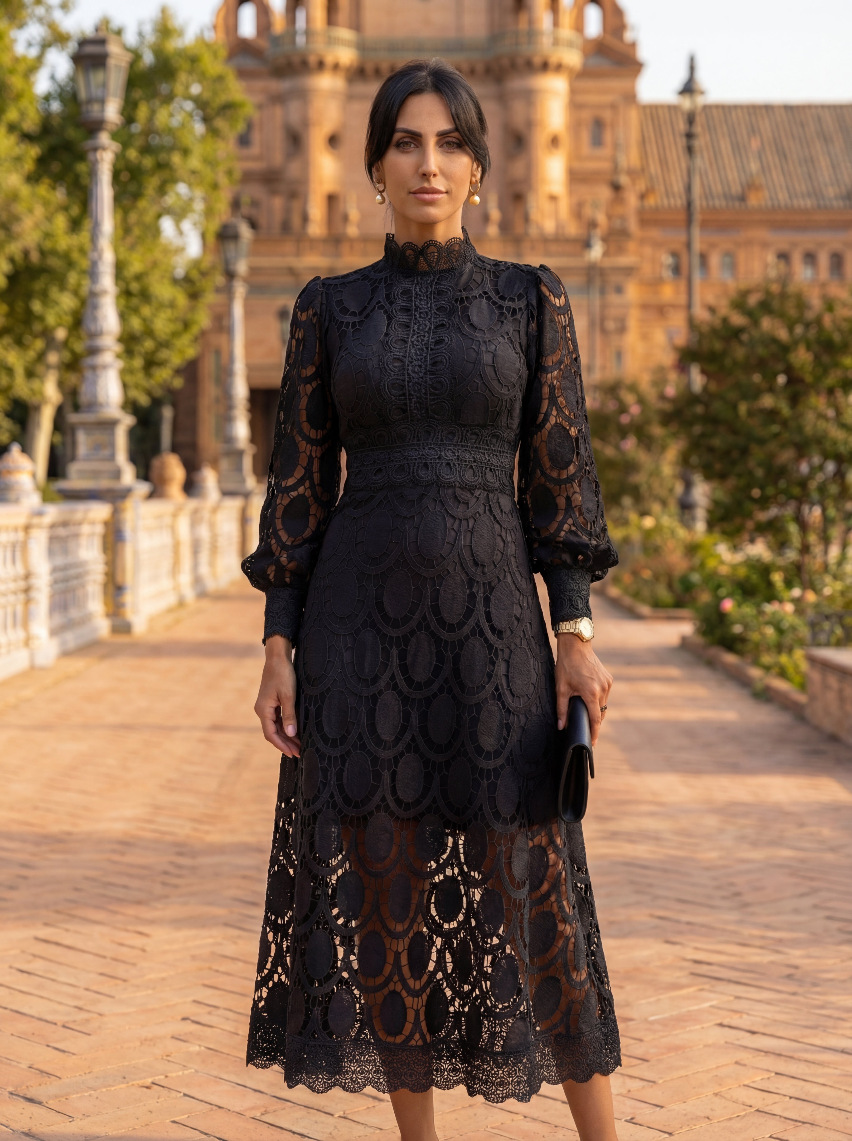 Orvelle™ | Elegant Lace Midi Dress