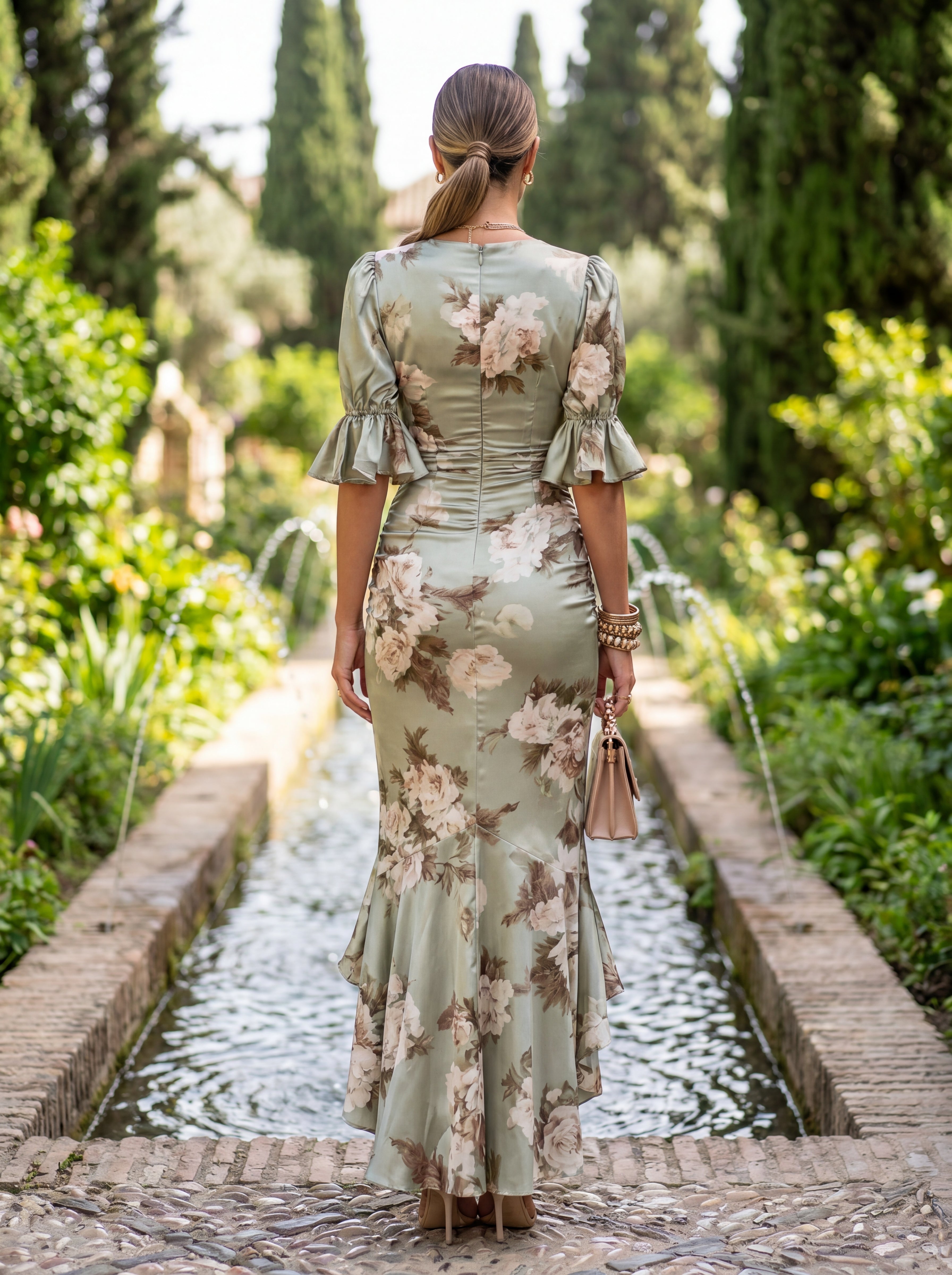 Orvine™ | Asymmetric Long Dress with V-Neckline