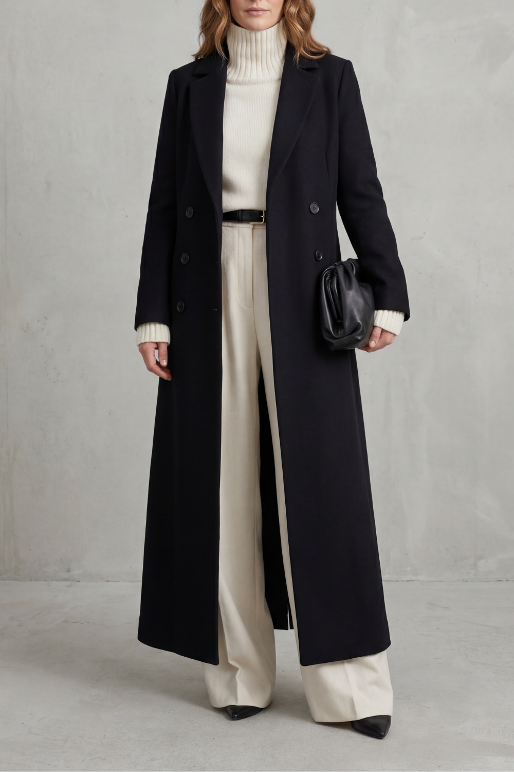 Women's Tailored Fit Long Wool Coat