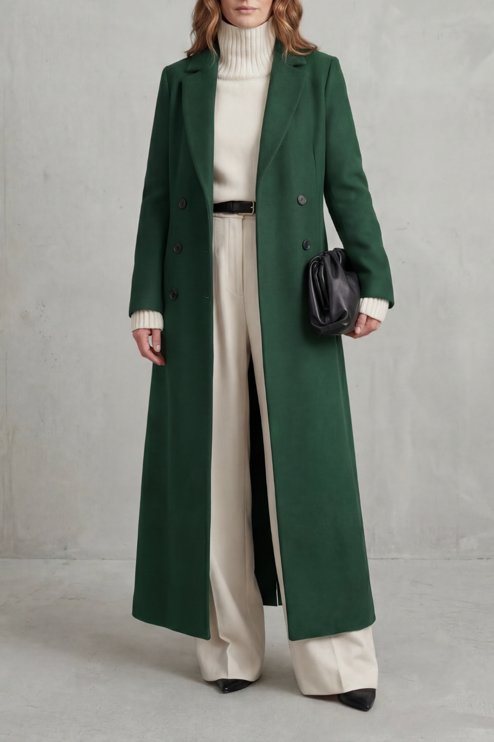Women's Tailored Fit Long Wool Coat