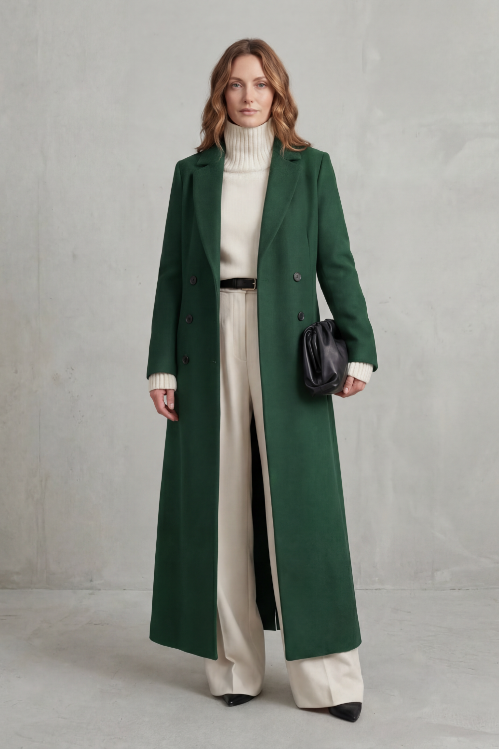 Women's Tailored Fit Long Wool Coat