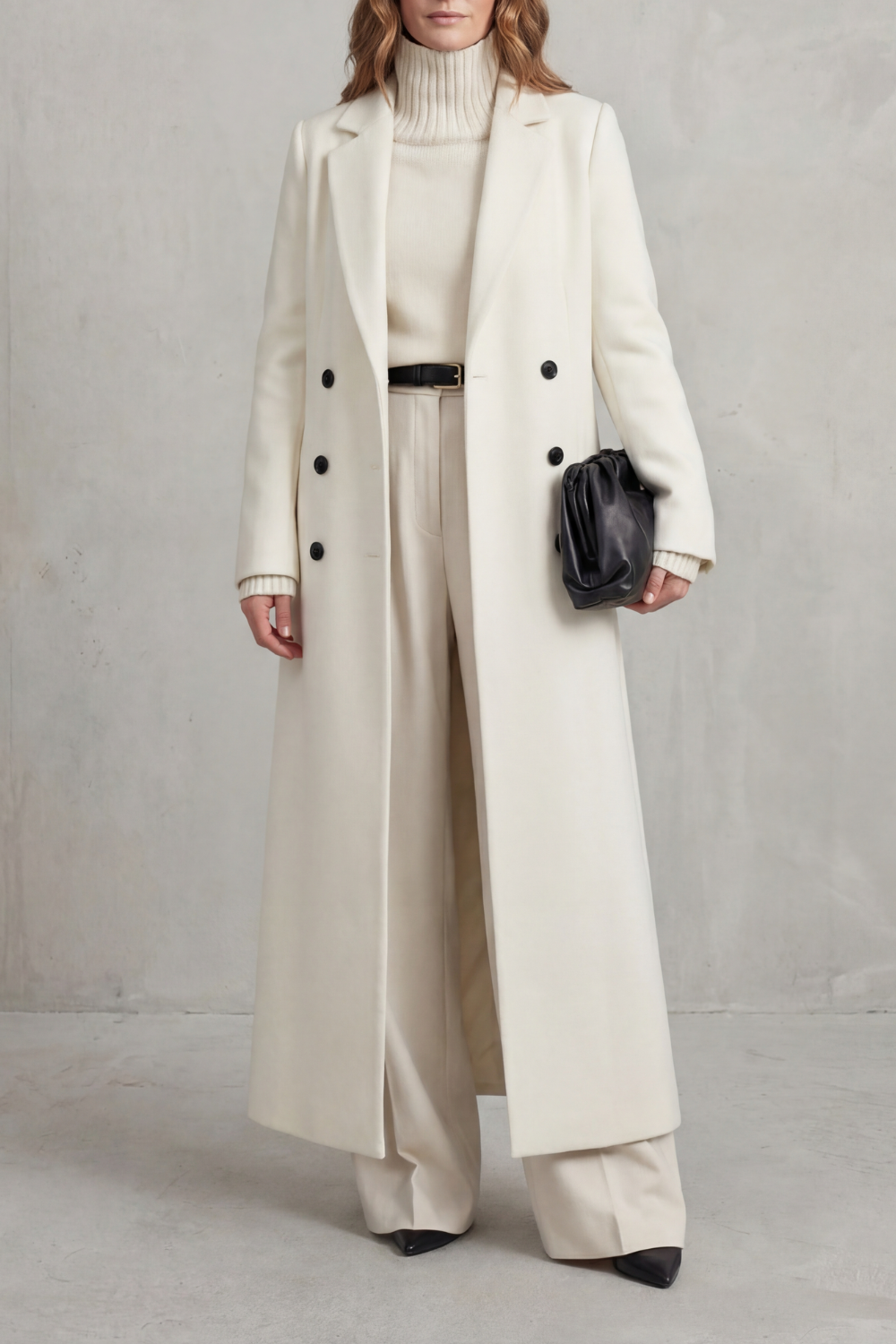 Women's Tailored Fit Long Wool Coat