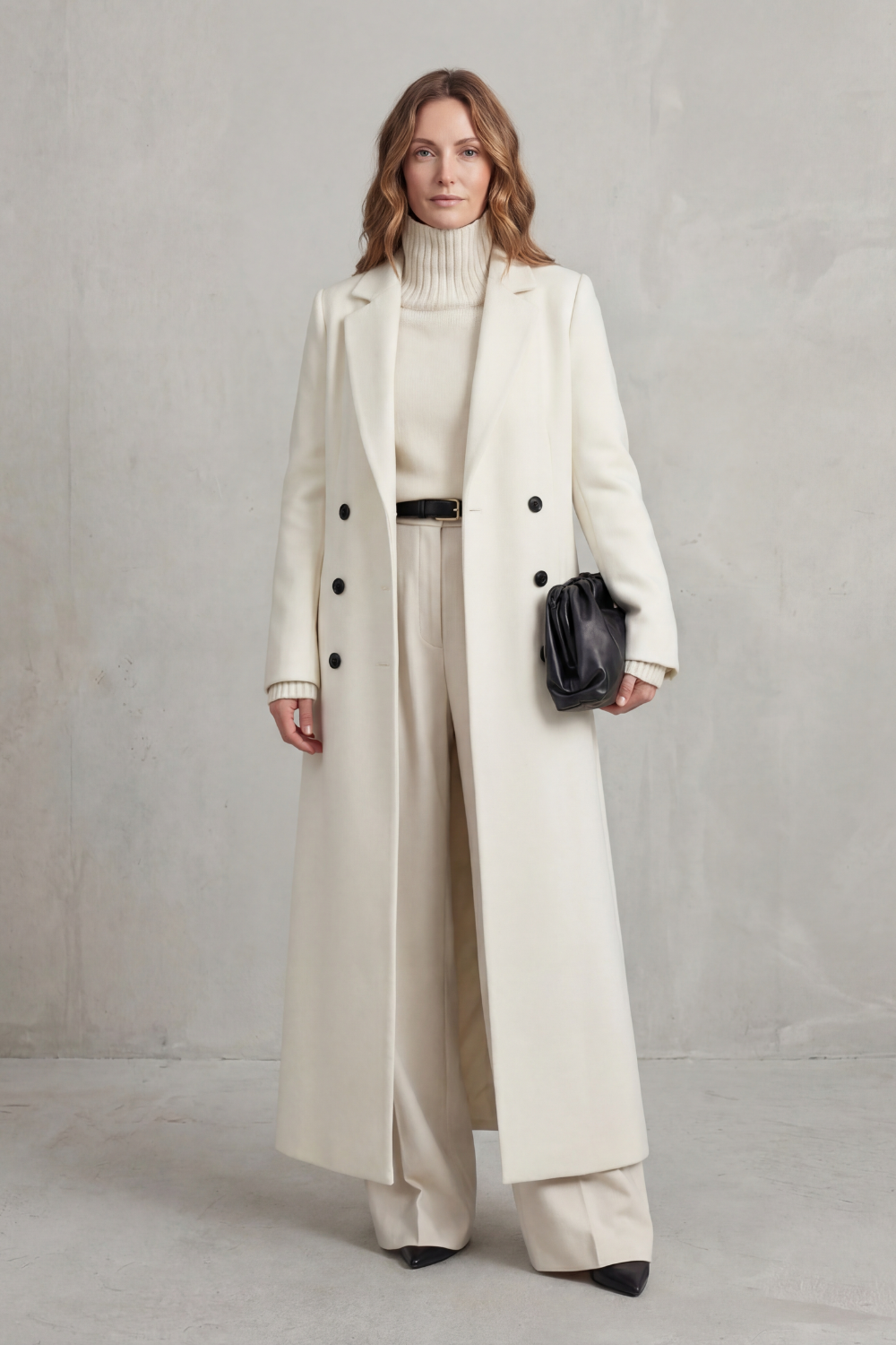 Women's Tailored Fit Long Wool Coat