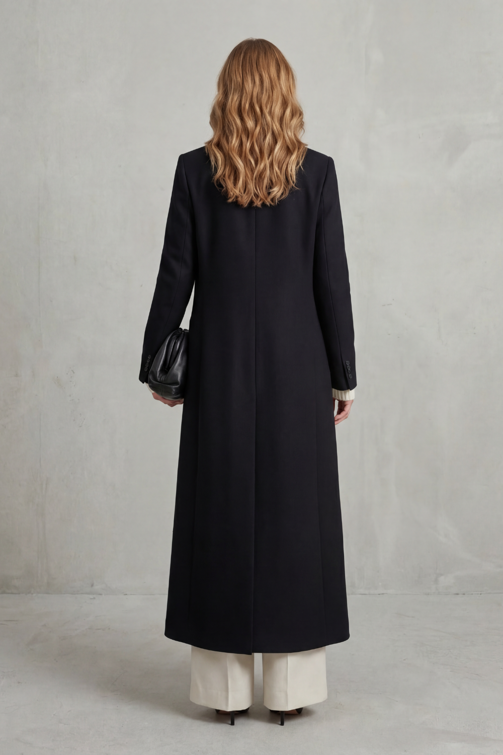 Women's Tailored Fit Long Wool Coat