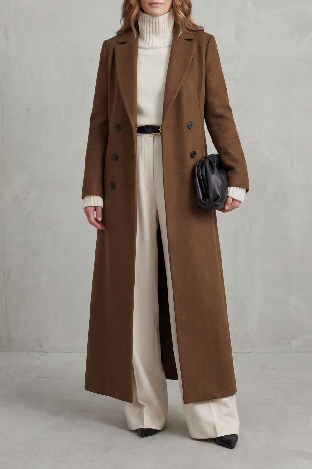 Women's Tailored Fit Long Wool Coat
