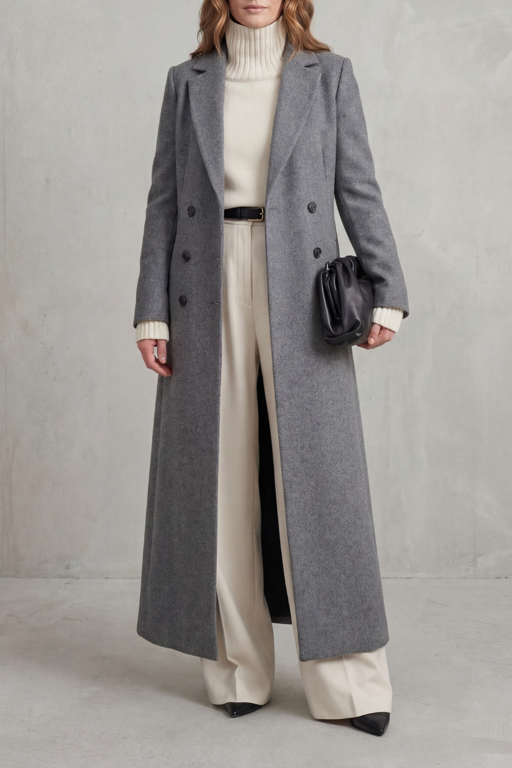 Women's Tailored Fit Long Wool Coat