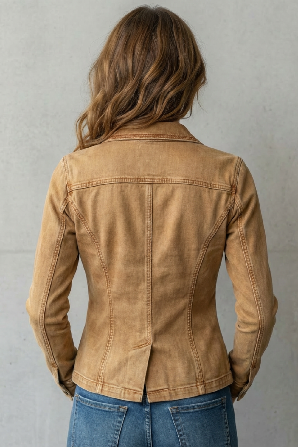 Women's Sculpted Silhouette Denim Blazer