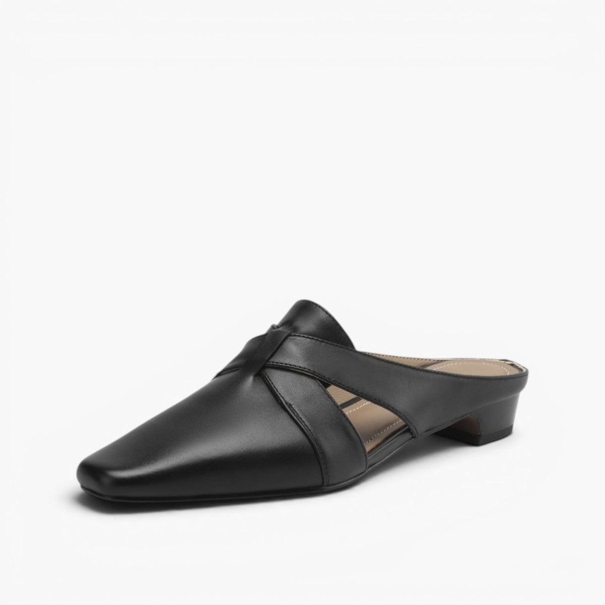 Women's Cross Leather Mules