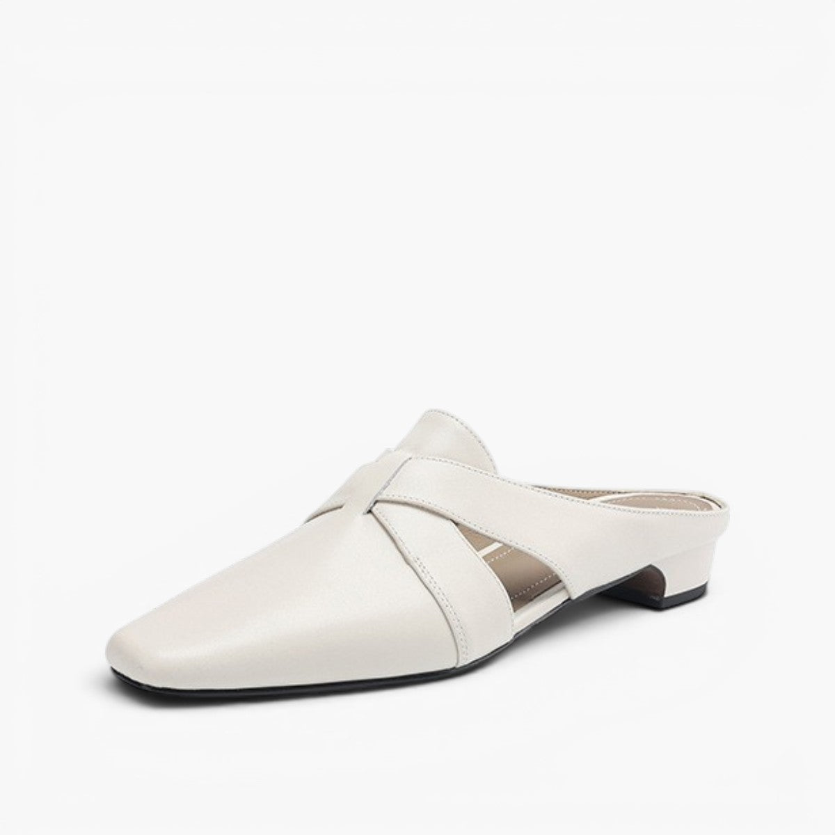 Women's Cross Leather Mules
