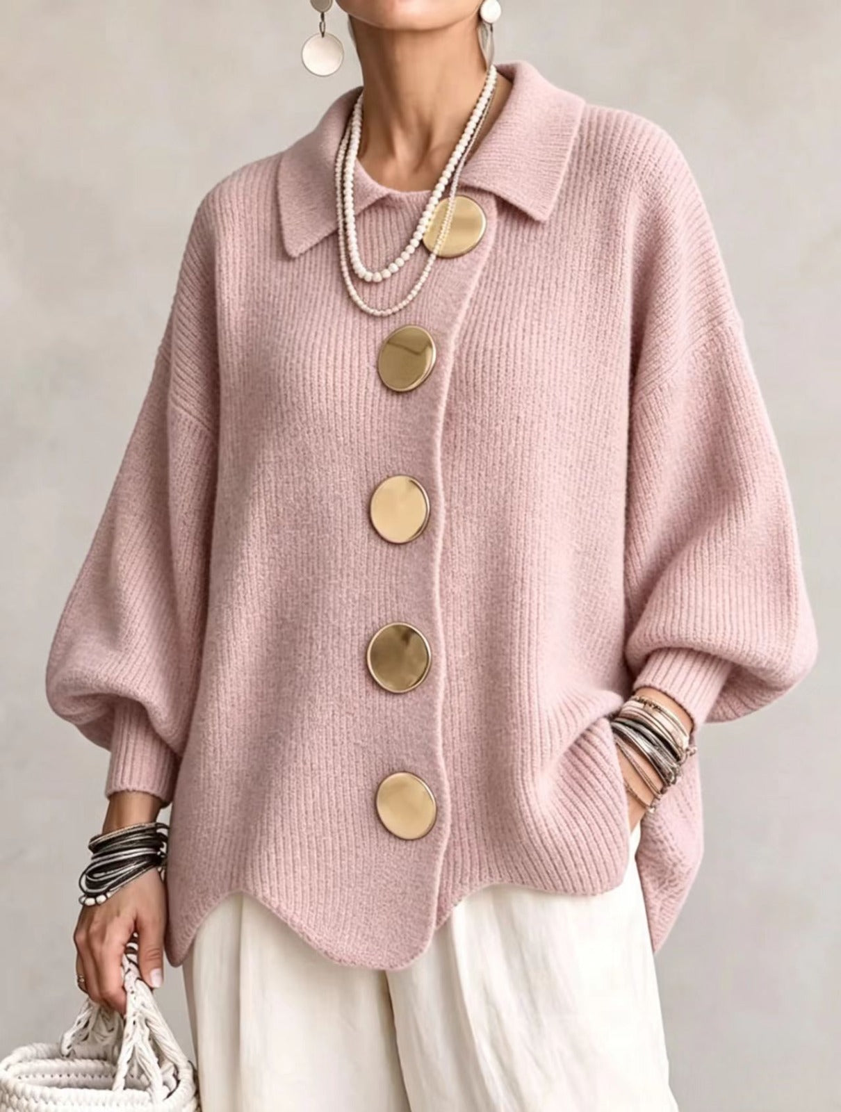 Bella | Elegant Textured Knit Sweater