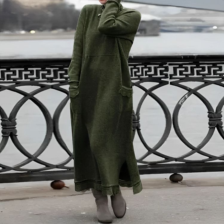 Renwick™ | Maxi Dress – Cozy Long Sleeve Oversized Winter Dress