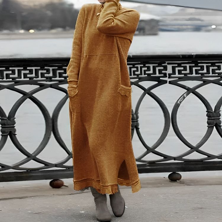 Renwick™ | Maxi Dress – Cozy Long Sleeve Oversized Winter Dress