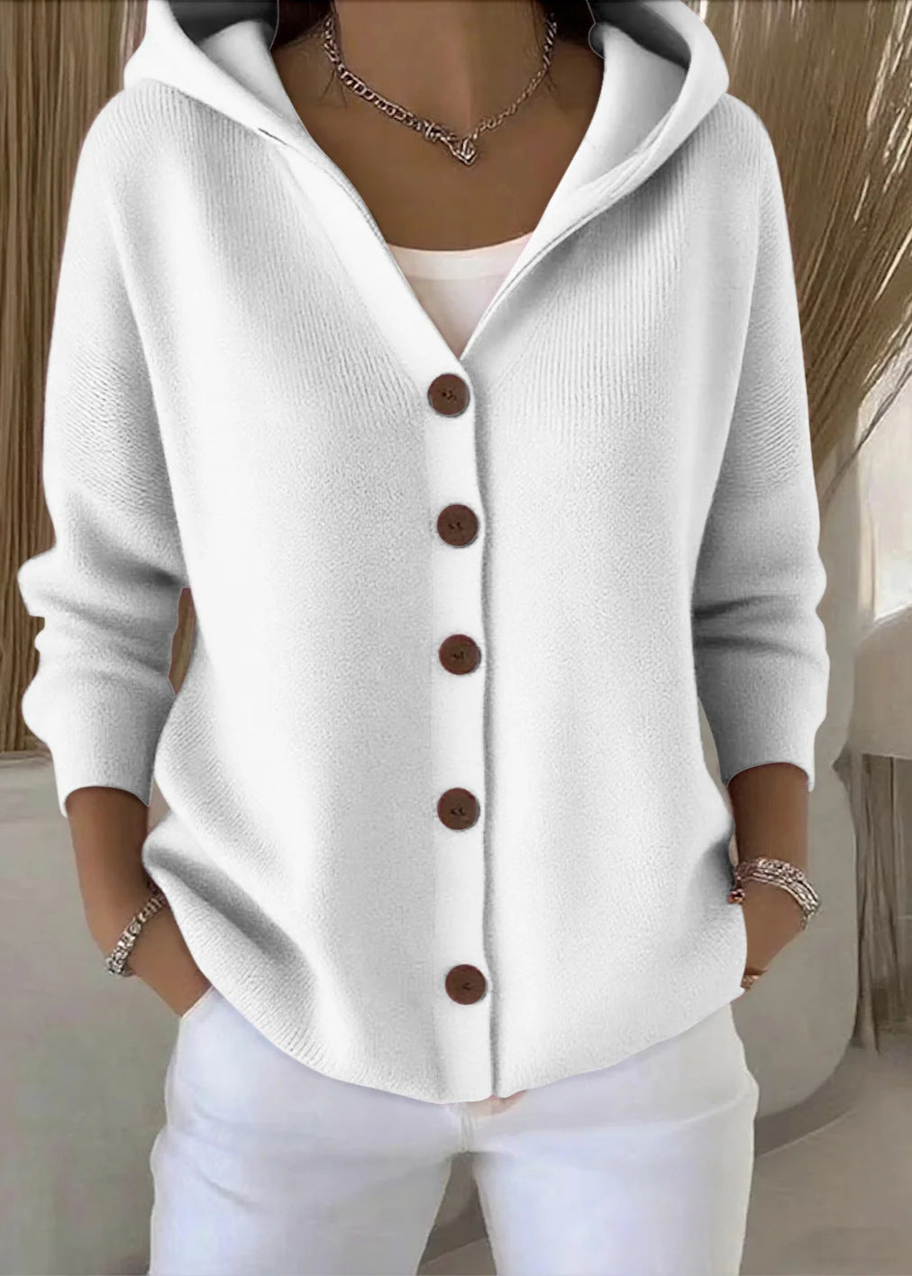 Orvella™ | Hooded Button-Front Cardigan