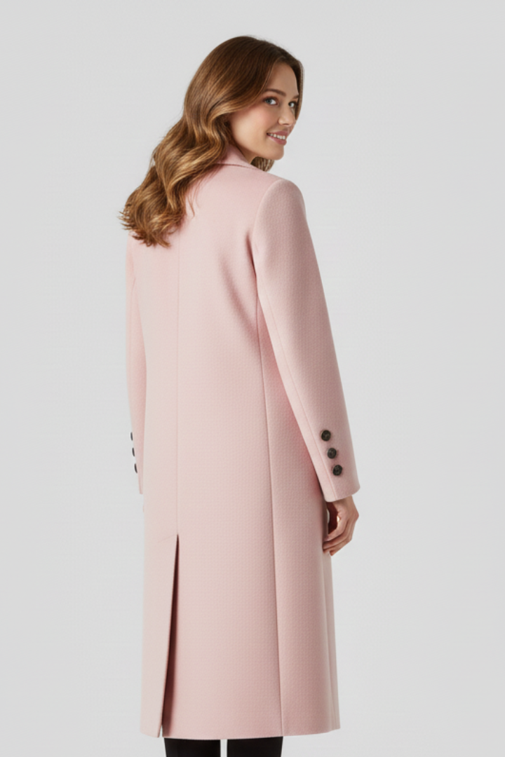 Joan | Women's Classic Lapel Collar Double-Breasted Long Coat