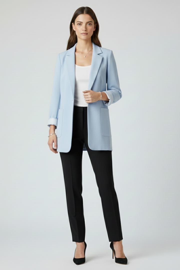 Clavinda™ | Open-Front Blazer with Structured Lapel