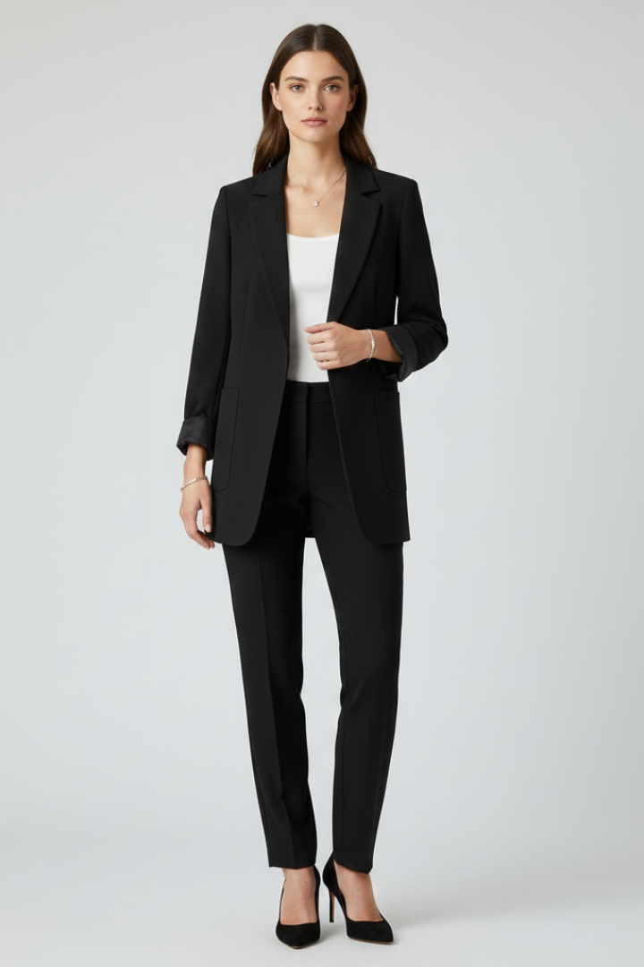 Clavinda™ | Open-Front Blazer with Structured Lapel