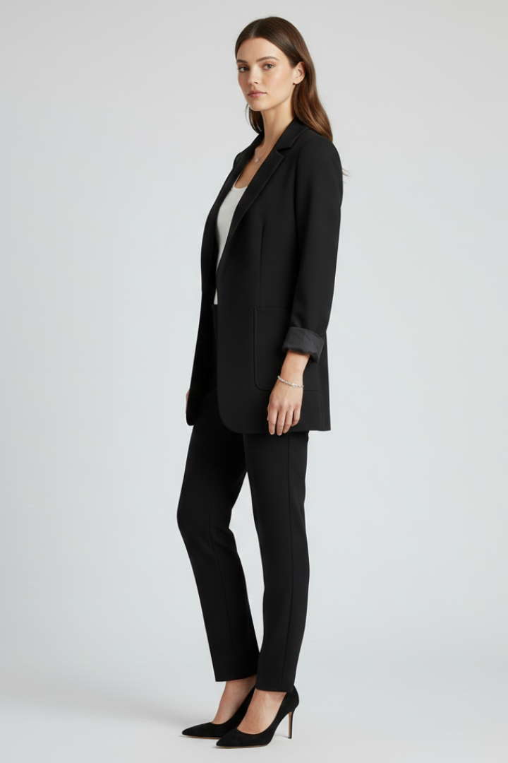 Clavinda™ | Open-Front Blazer with Structured Lapel