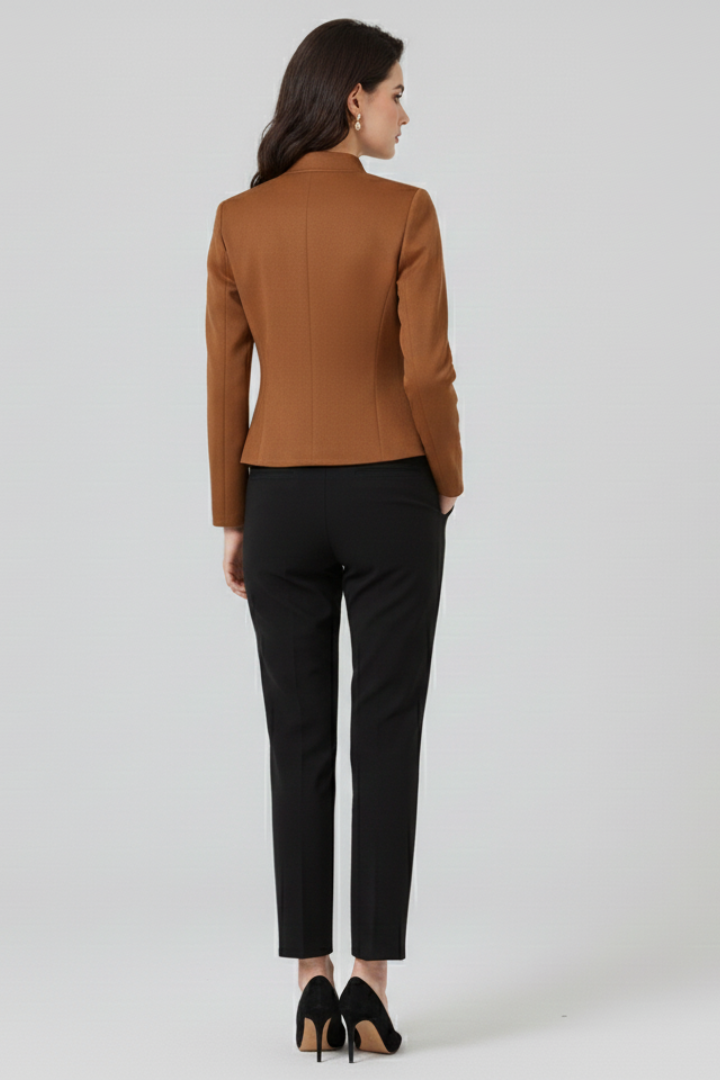 Jemaine™ | Stand Collar Blazer with Button Detailing