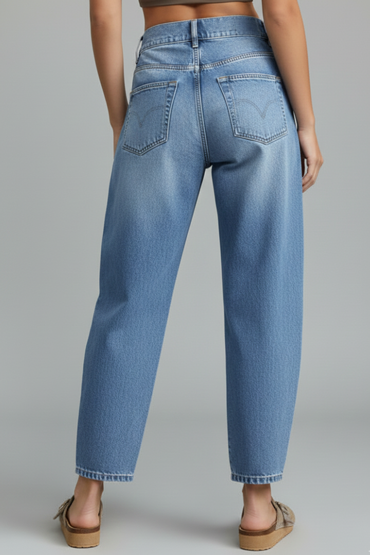 Women’s Casual Low-Waist Straight-Leg Denim Jeans