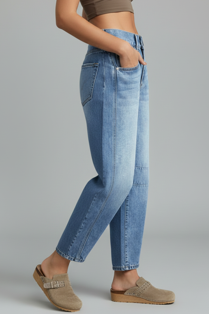 Women’s Casual Low-Waist Straight-Leg Denim Jeans