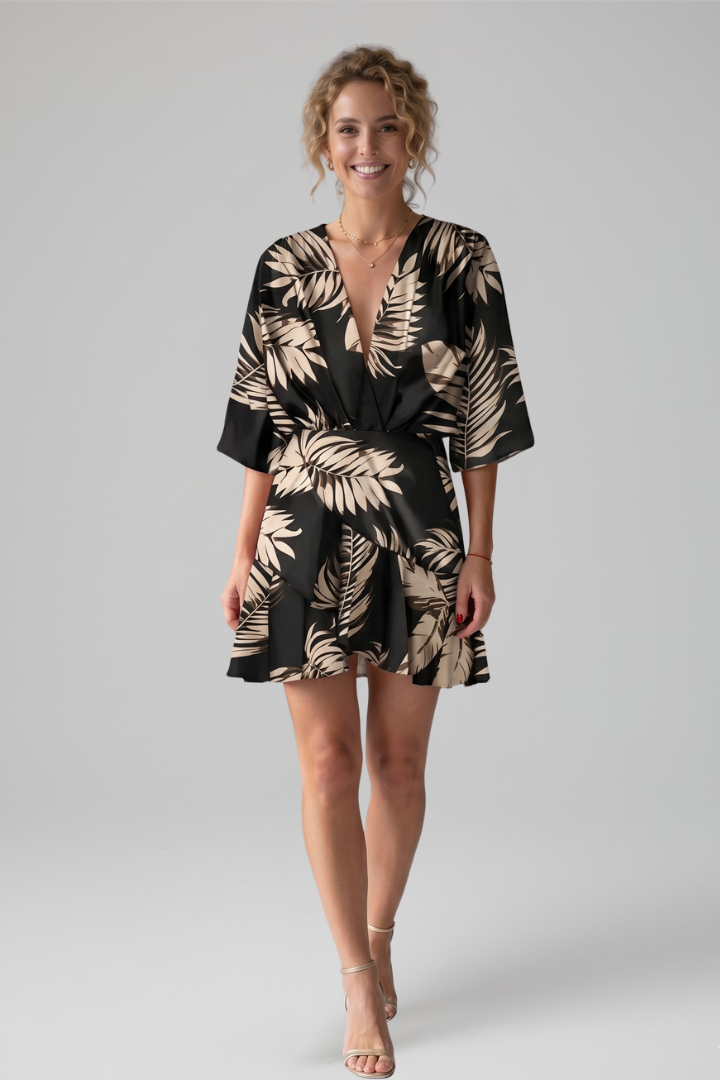 Arlowe™ | V-Neck Mini Dress