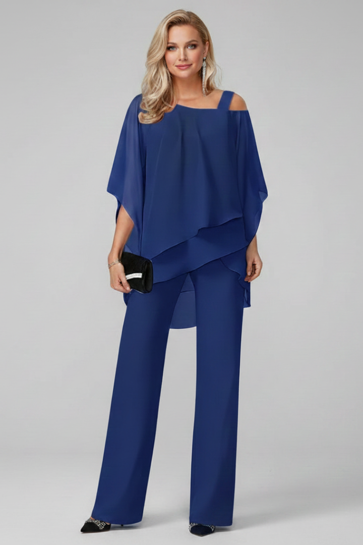 Women’s Off-Shoulder Flowing Wide-Leg Jumpsuit