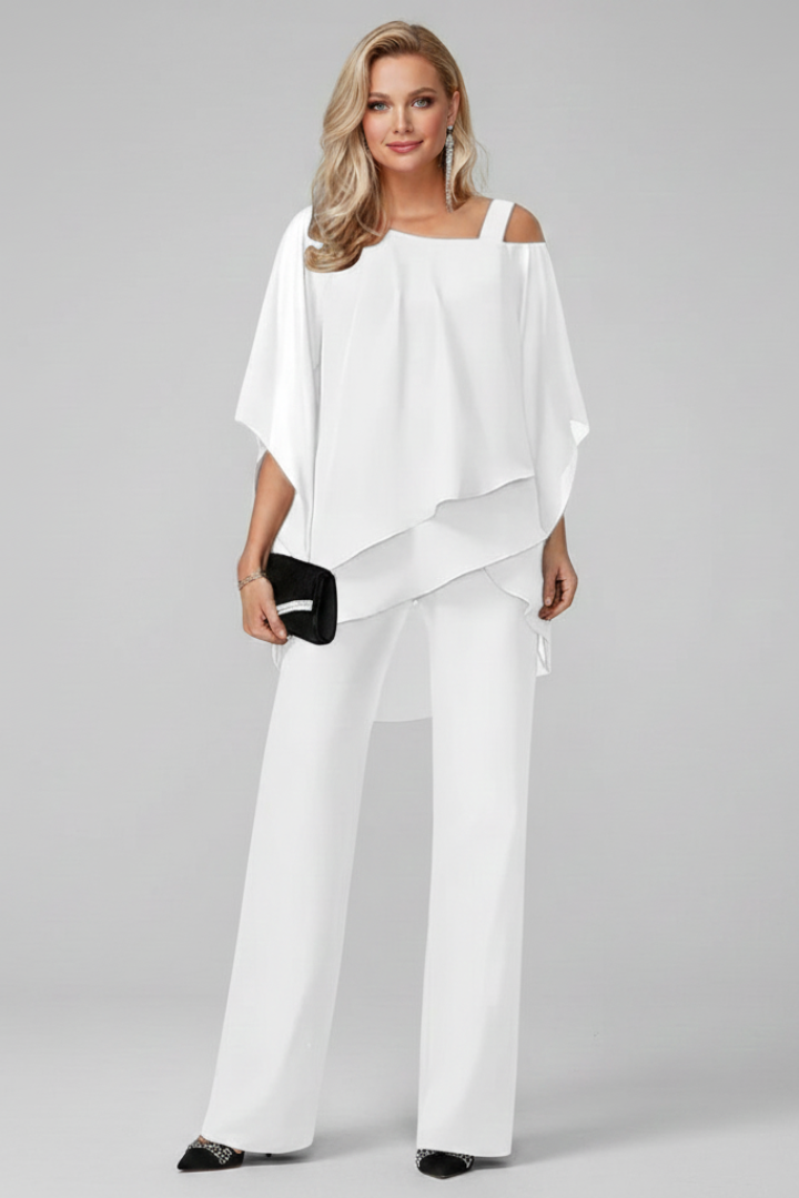 Women’s Off-Shoulder Flowing Wide-Leg Jumpsuit