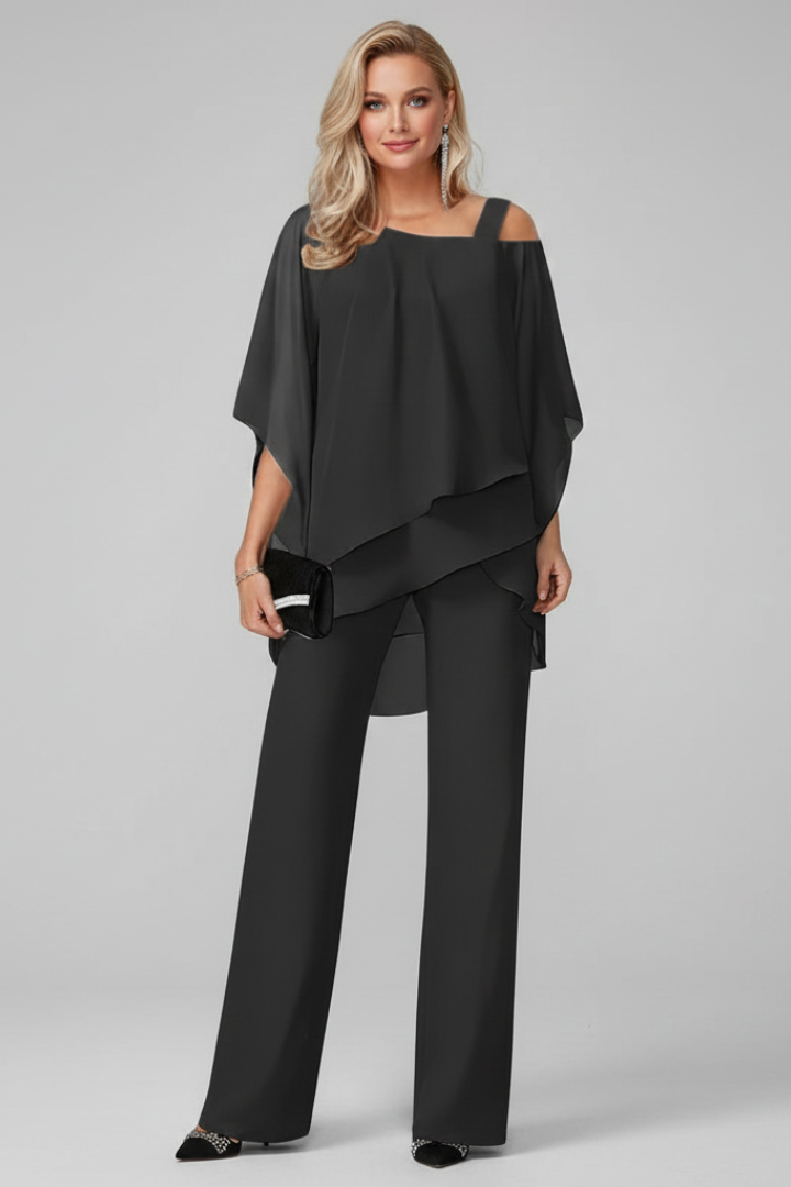 Women’s Off-Shoulder Flowing Wide-Leg Jumpsuit
