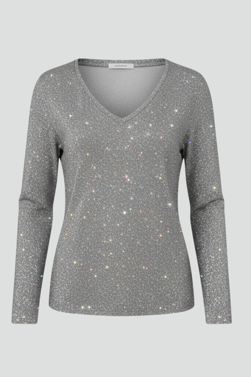 Samantha | Women’s Sequin V-Neck Long Sleeve Jumper