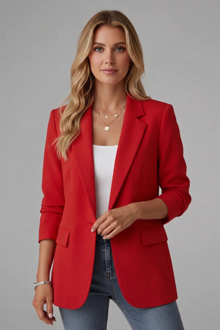 Rexelle™ | Blazer with Notched Lapel and Single Button