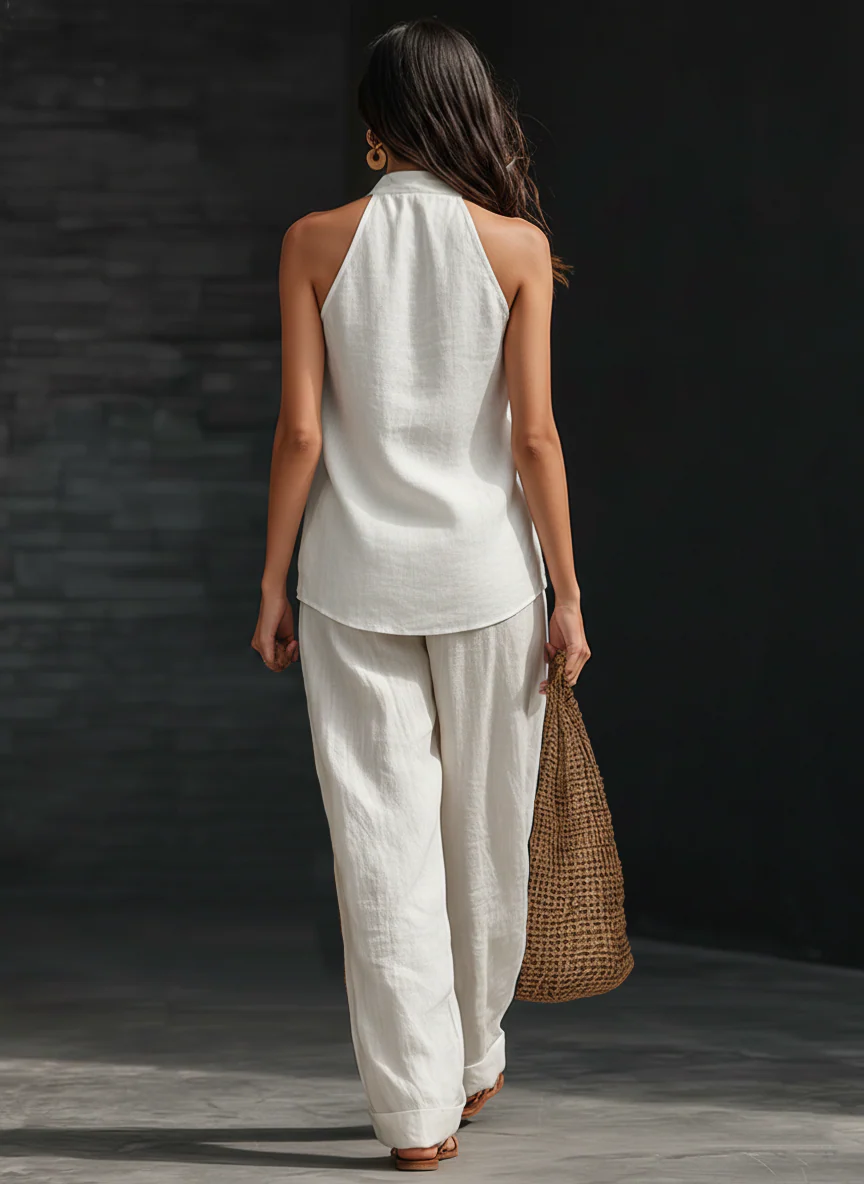 Zoë™ | Sleeveless Top & Wide-Leg Trouser Set