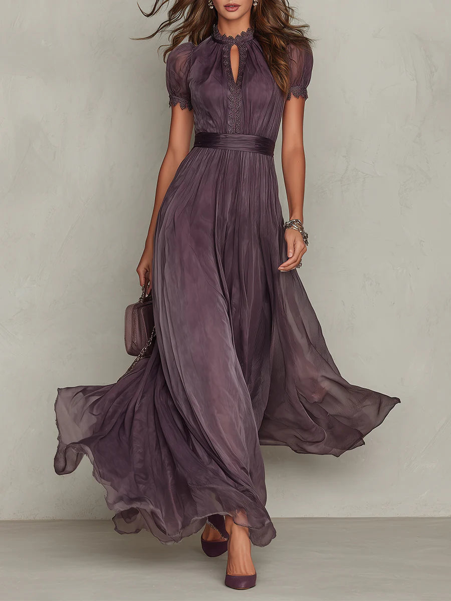 Rosalie™ | Flowing Keyhole Maxi Dress