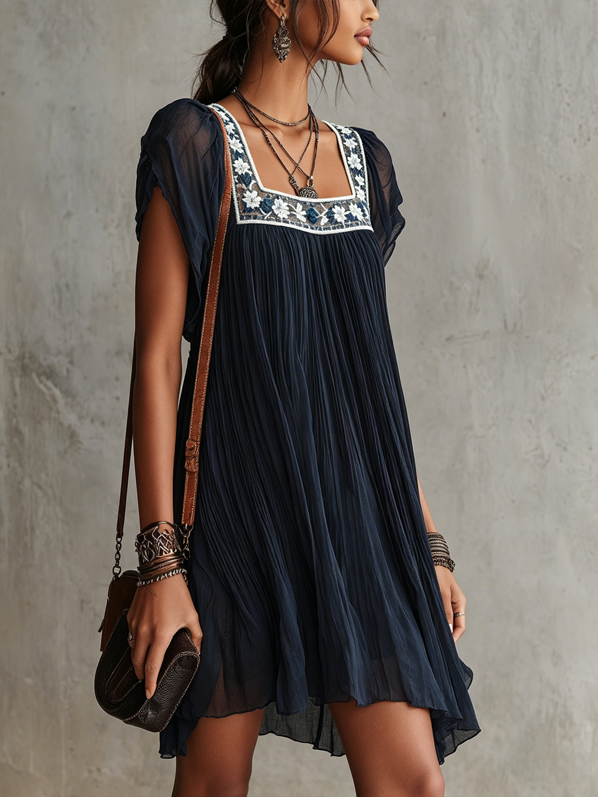 Taverna™ | Embroidered Floral Mini Dress