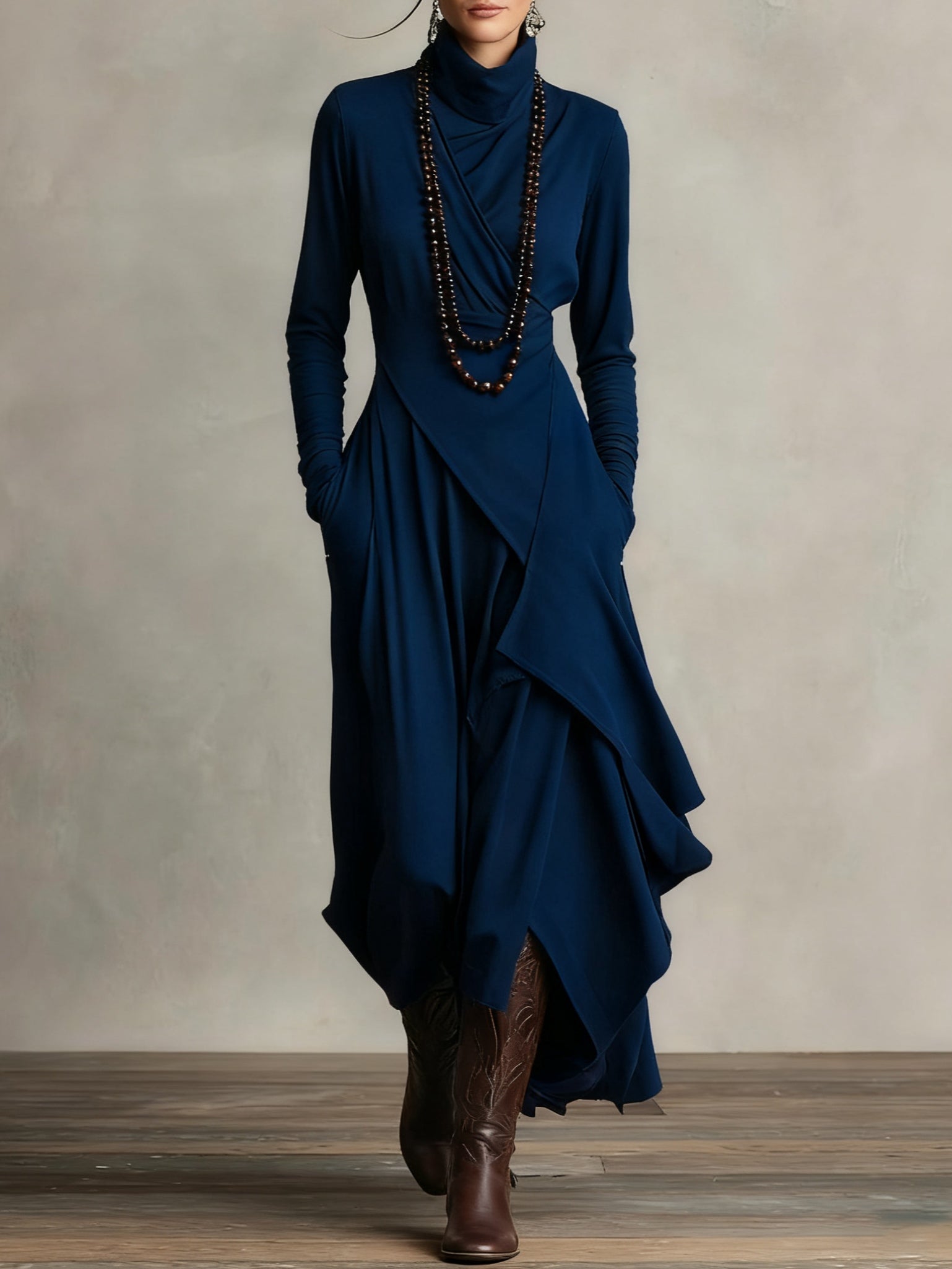 Lavienne™ | Turtleneck Maxi Dress