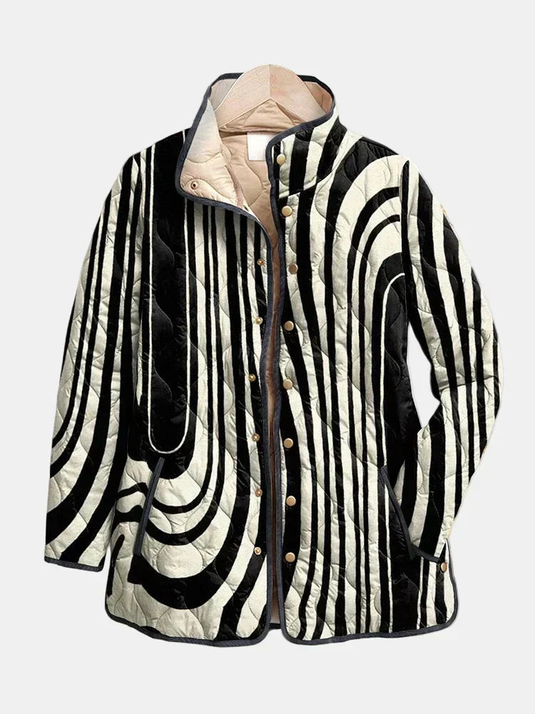 Dazzlyn™ | Quilted Jacket with Abstract Geometric Design