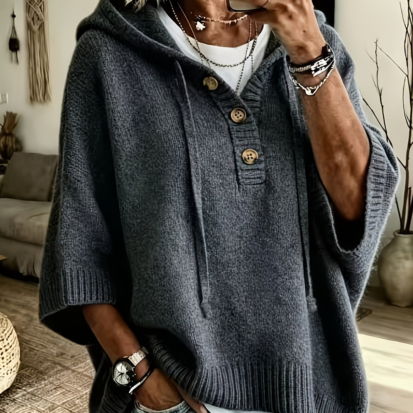 Mirabel™ | Hooded Cape Sweater