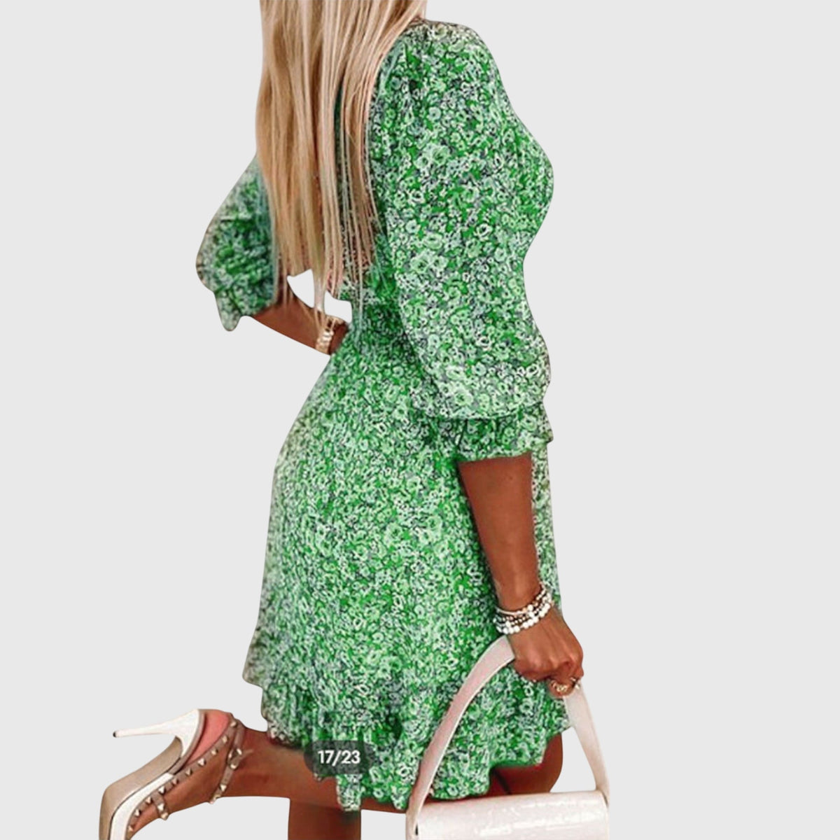 Floral Puff Sleeve Dress