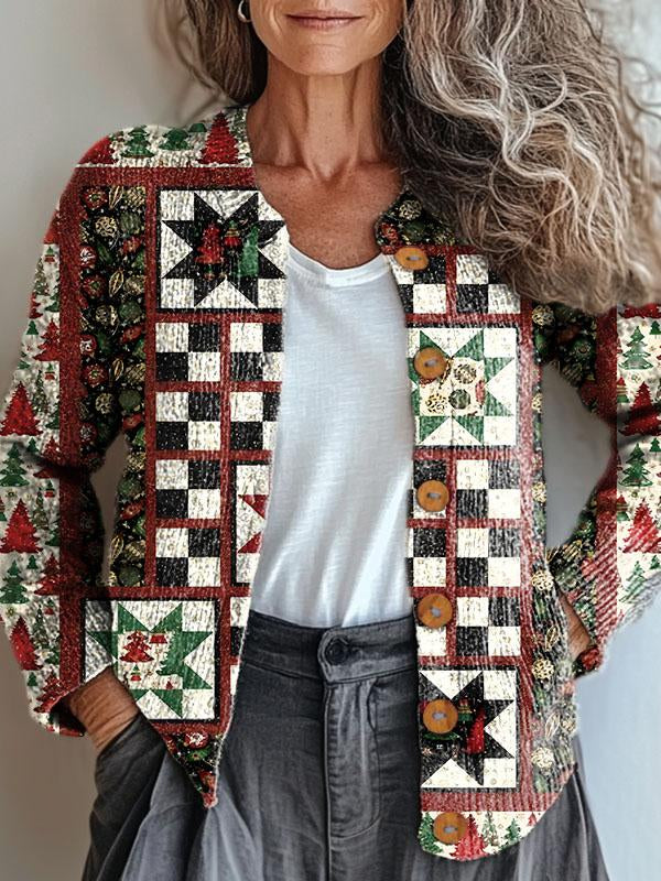 Everlyn™ | Patchwork Christmas Cardigan