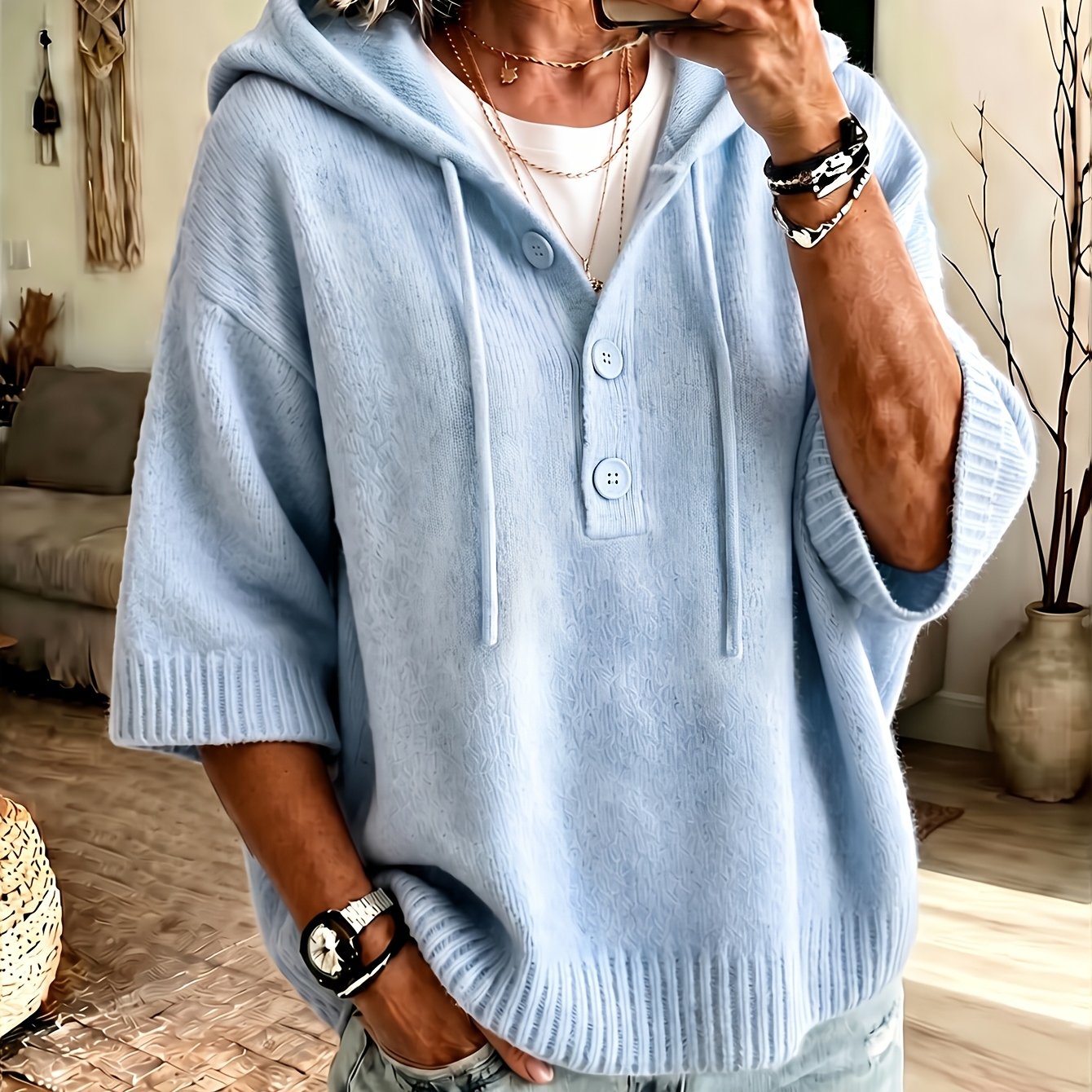 Jorvelle™ | Casual Hooded Button Sweater