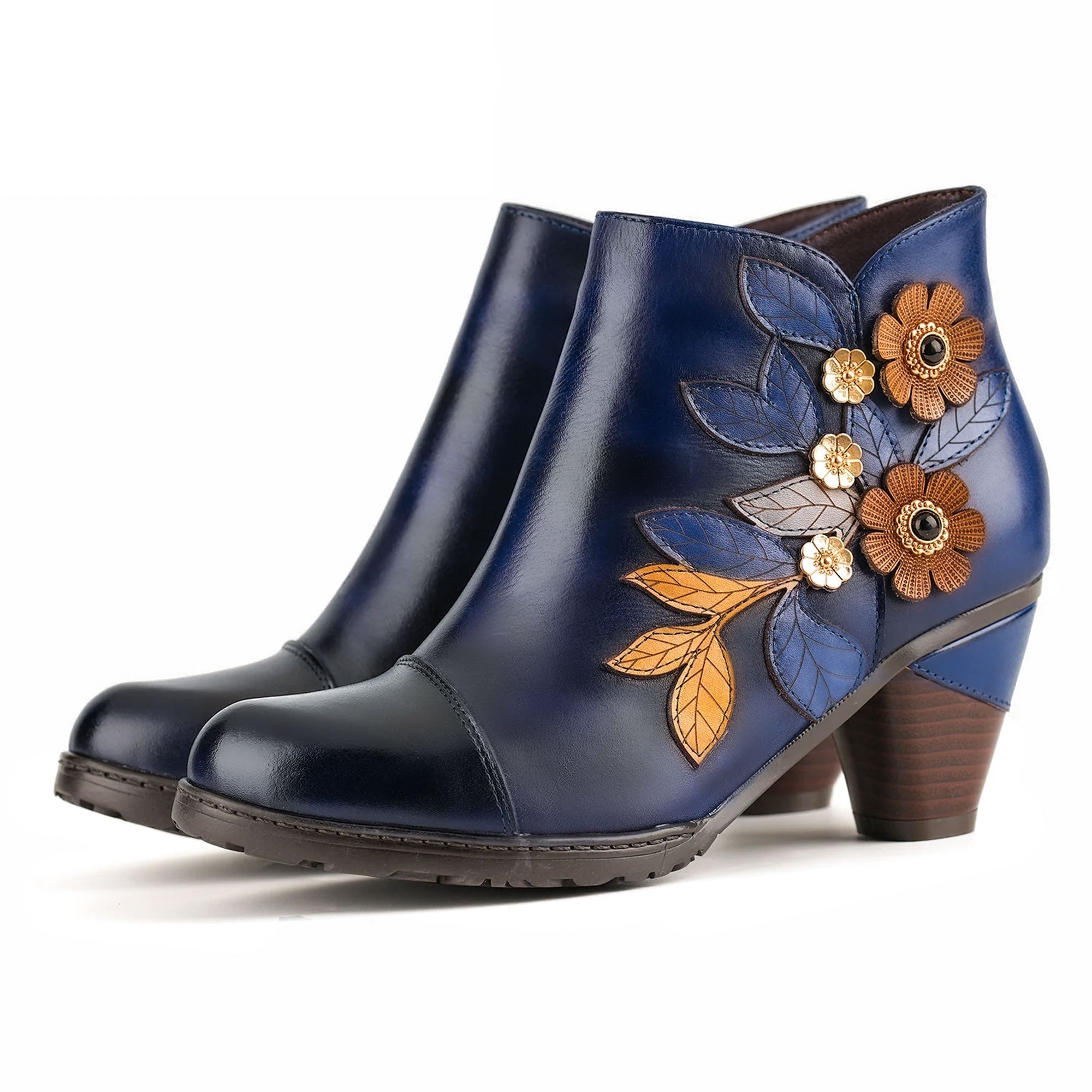 Bellantyne™ | Retro Boho Floral Charm Ankle Boots