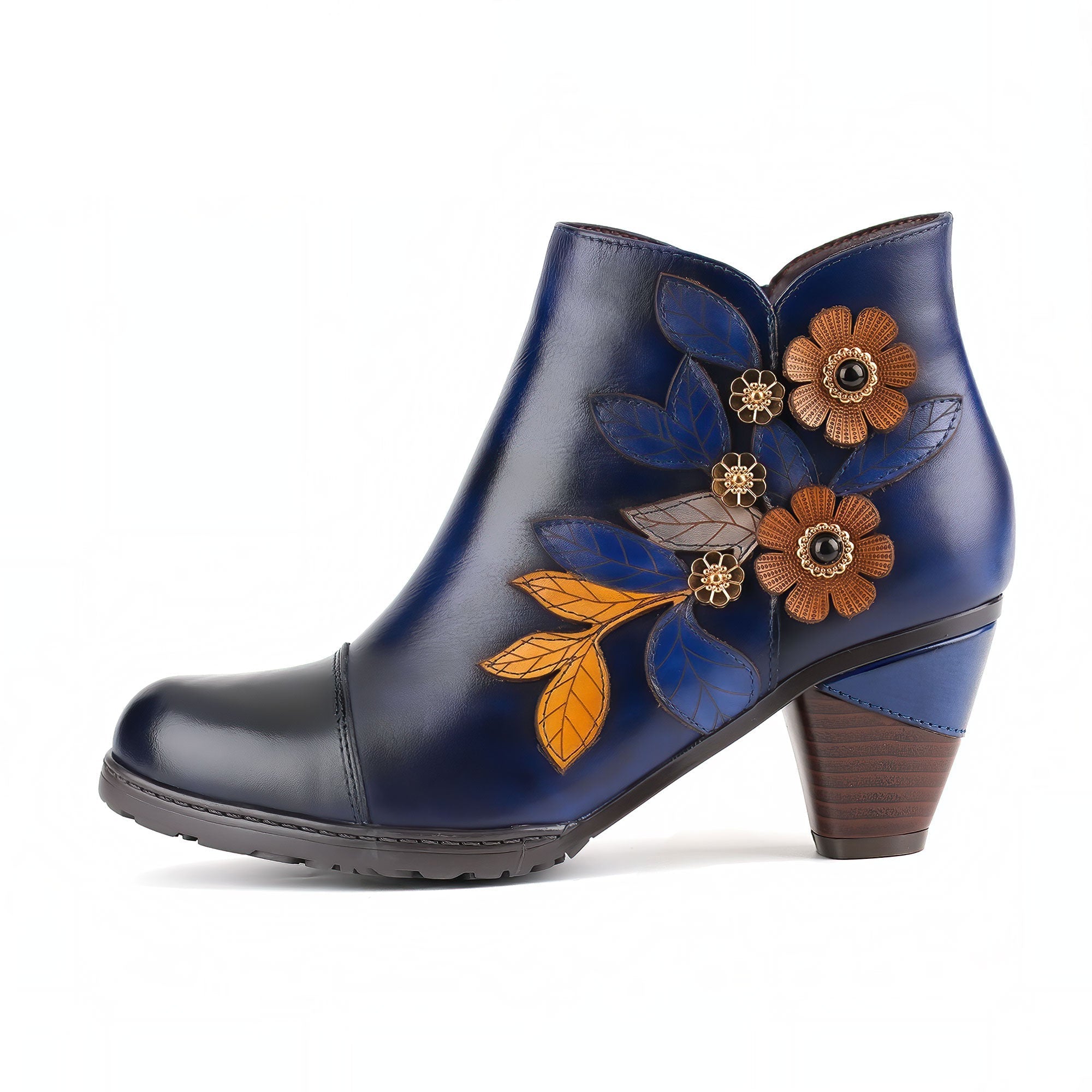 Bellantyne™ | Retro Boho Floral Charm Ankle Boots