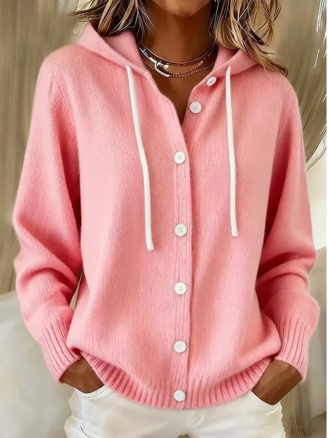 Amorine™ | Hooded Button-Front Cardigan
