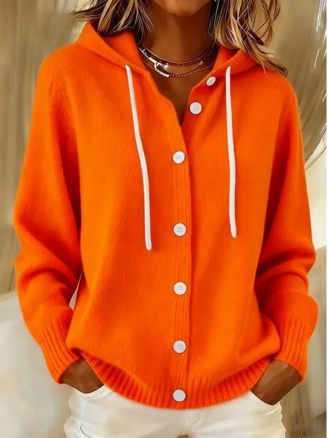 Amorine™ | Hooded Button-Front Cardigan